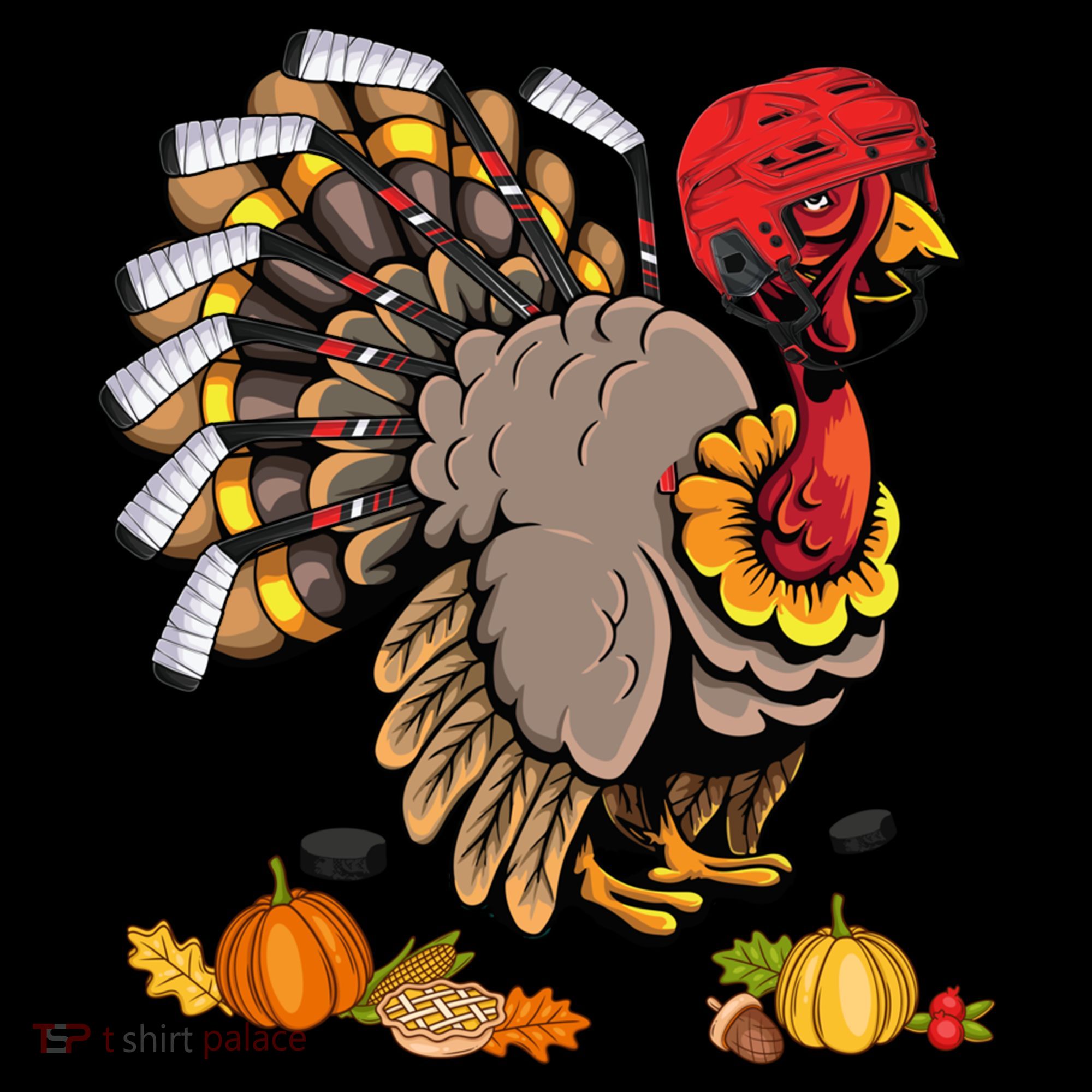 Cute Turkey Ice Hockey Player Turkeys Day Happy Thanksgiving Gift Coffee Mug
