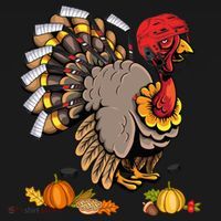 Cute Turkey Ice Hockey Player Turkeys Day Happy Thanksgiving Gift Women's Hoodie thumb 2