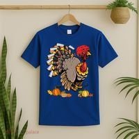 Cute Turkey Ice Hockey Player Turkeys Day Happy Thanksgiving Gift T-Shirt thumb 2