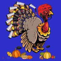 Cute Turkey Ice Hockey Player Turkeys Day Happy Thanksgiving Gift T-Shirt thumb 7