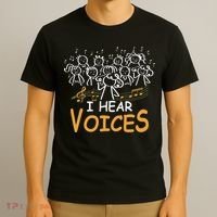 Choir Teacher I Hear Voices Chorister Church Choral Music T-Shirt thumb 3