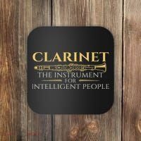 Clarinet The Instrument For Intelligent People Clarinetist Coaster thumb 0