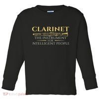 Clarinet The Instrument For Intelligent People Clarinetist Toddler Long Sleeve Shirt thumb 0