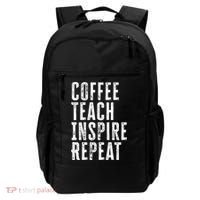 Coffee Teach Inspire Repeat For Teacher Coffee Lover Cute Gift Backpack thumb 0