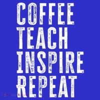 Coffee Teach Inspire Repeat For Teacher Coffee Lover Cute Gift Long Sleeve Shirt thumb 2