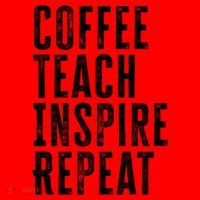 Coffee Teach Inspire Repeat For Teacher Coffee Lover Cute Gift Santa Hat thumb 1