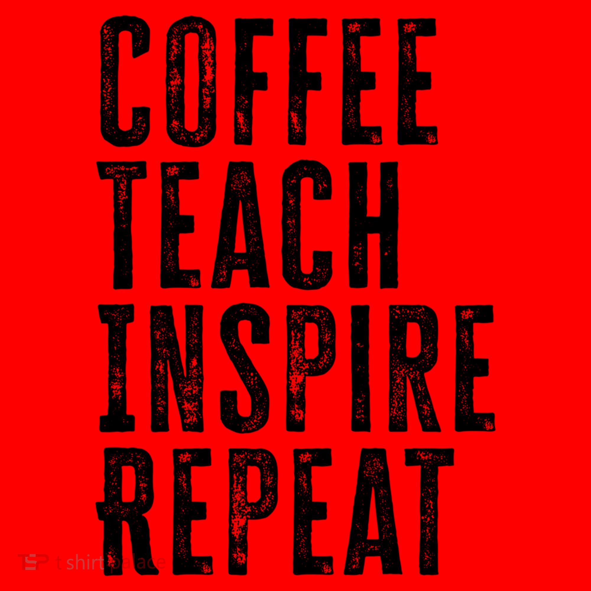 Coffee Teach Inspire Repeat For Teacher Coffee Lover Cute Gift Santa Hat
