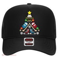 Christmas Tree Ice Hockey Christmas Tree Hockey Stick Gloves Great Gift Hat thumb 0