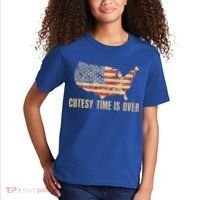 Cutesy Time Is Over American Flag Patriotic Kids T-Shirt thumb 2