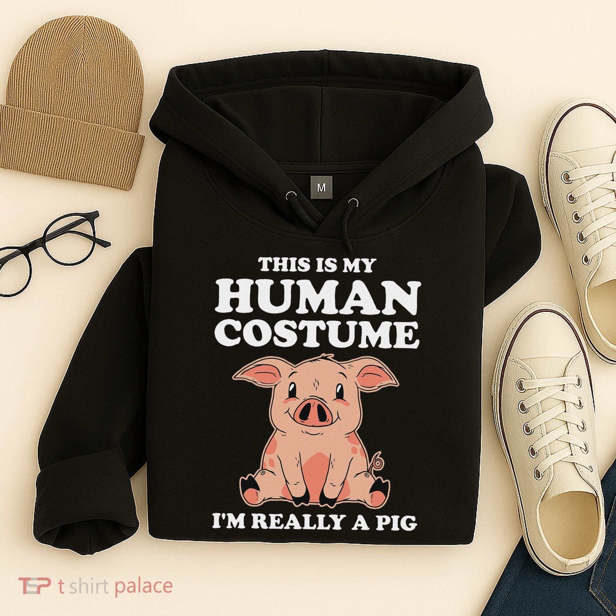Cute This Is My Human Costume I'm Really A Pig Hoodie
