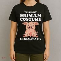 Cute This Is My Human Costume I'm Really A Pig T-Shirt thumb 4
