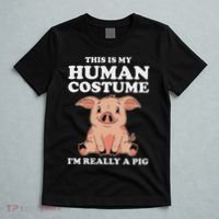 Cute This Is My Human Costume I'm Really A Pig T-Shirt thumb 5