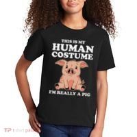 Cute This Is My Human Costume I'm Really A Pig Kids T-Shirt thumb 2