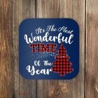 Christmas Trees It's The Most Wonderful Time Of The Year Coaster thumb 0