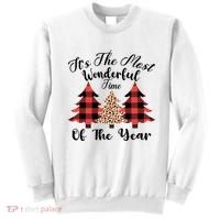 Christmas Trees It's The Most Wonderful Time Of The Year Plaid Leopard Trees Sweatshirt thumb 0