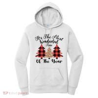 Christmas Trees It's The Most Wonderful Time Of The Year Plaid Leopard Trees Women's Hoodie thumb 0