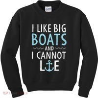 Cruise Trip I Like Big Boats And I Cannot Lie Cruising Kids Sweatshirt thumb 0