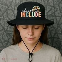 Choose To Include For Autism Teacher Special Education SPED Bucket Hat thumb 3