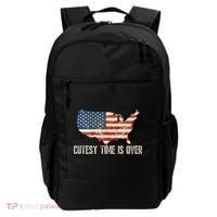 Cutesy Time Is Over American Flag Patriotic Conservative Backpack thumb 0