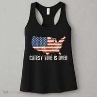 Cutesy Time Is Over American Flag Patriotic Conservative Women's Tank Top thumb 3