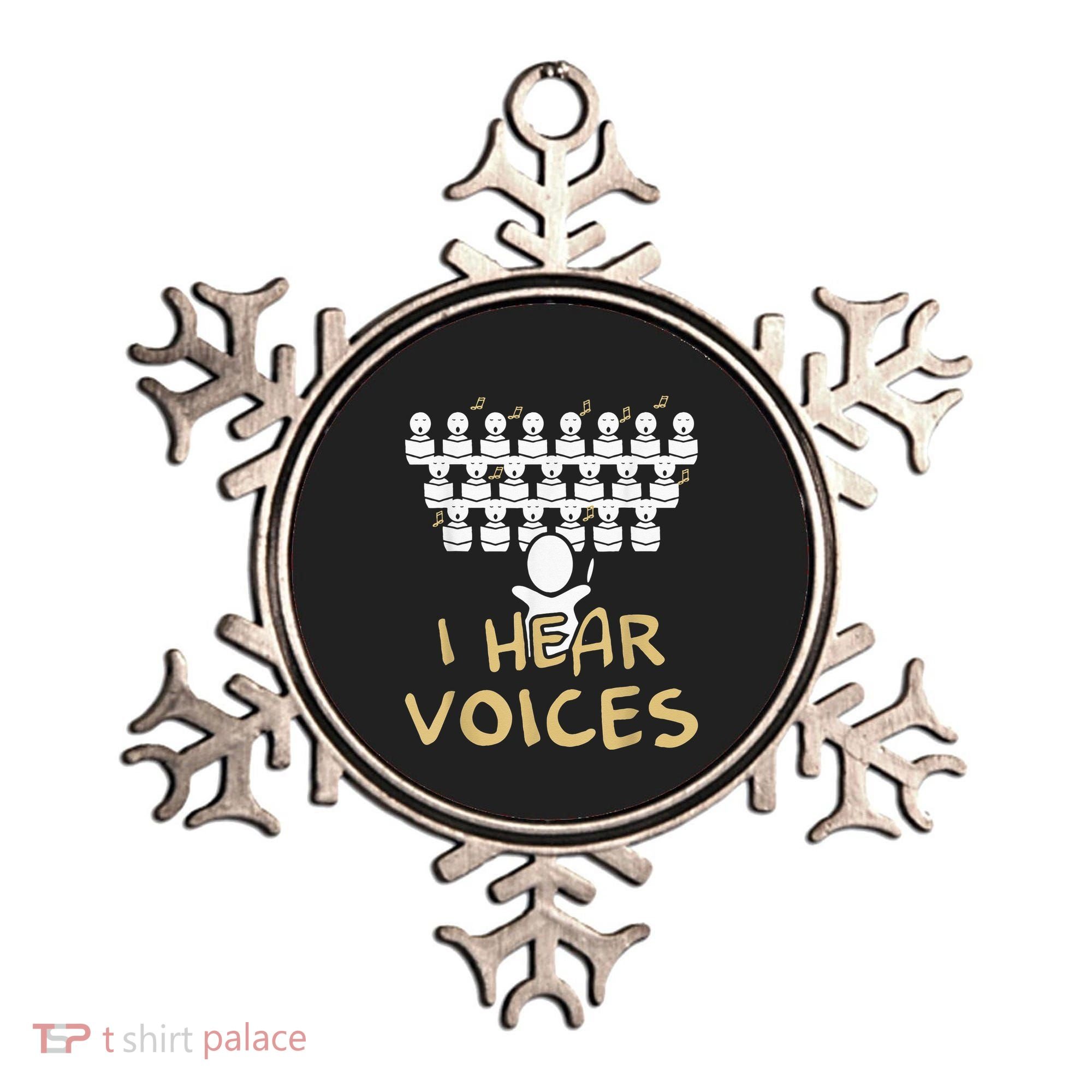 Choir Teacher I Hear Voices Funny Tee Chorister Ornament