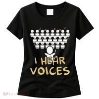 Choir Teacher I Hear Voices Funny Tee Chorister Women's T-Shirt thumb 0