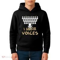 Choir Teacher I Hear Voices Funny Tee Chorister Kids Hoodie thumb 4