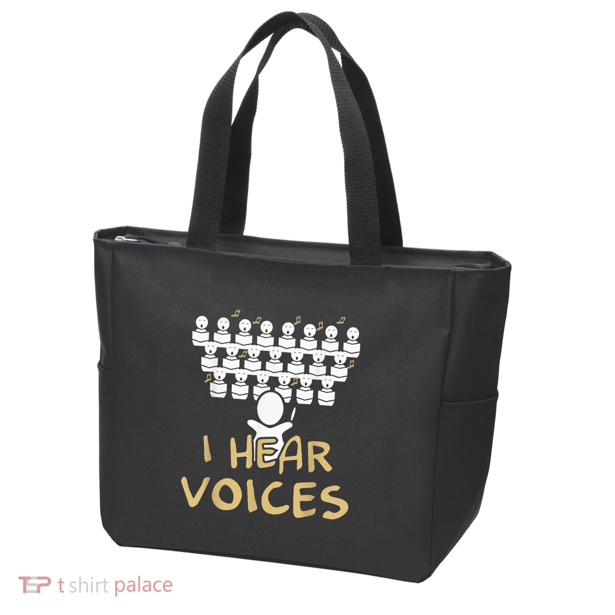 Choir Teacher I Hear Voices Funny Tee Chorister Tote Bag