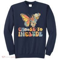 Choose To Include Special Education Teacher Floral Butterfly Sweatshirt thumb 0