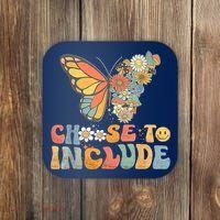 Choose To Include Special Education Teacher Floral Butterfly Coaster thumb 0