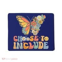 Choose To Include Special Education Teacher Floral Butterfly Mousepad thumb 0