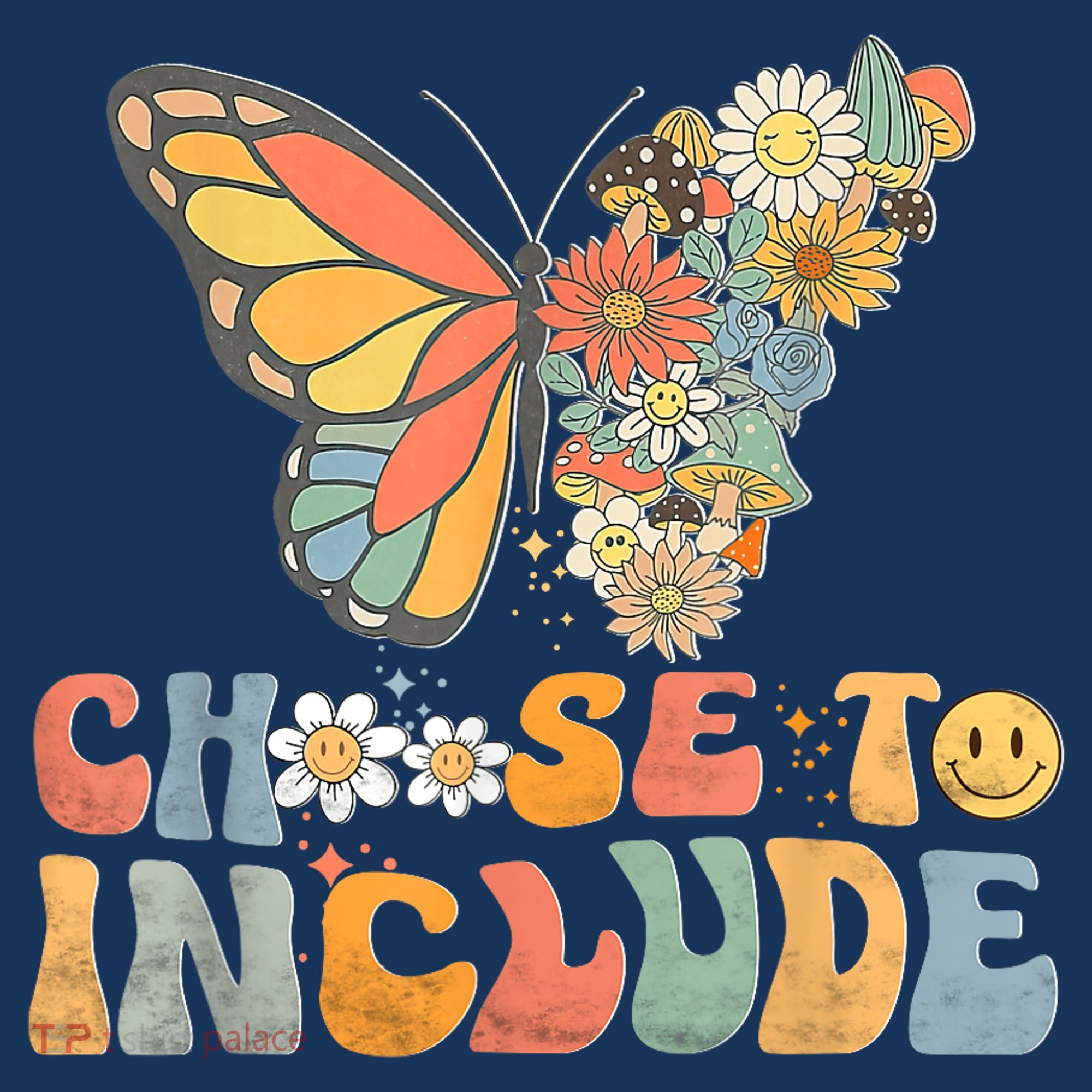 Choose To Include Special Education Teacher Floral Butterfly Mousepad