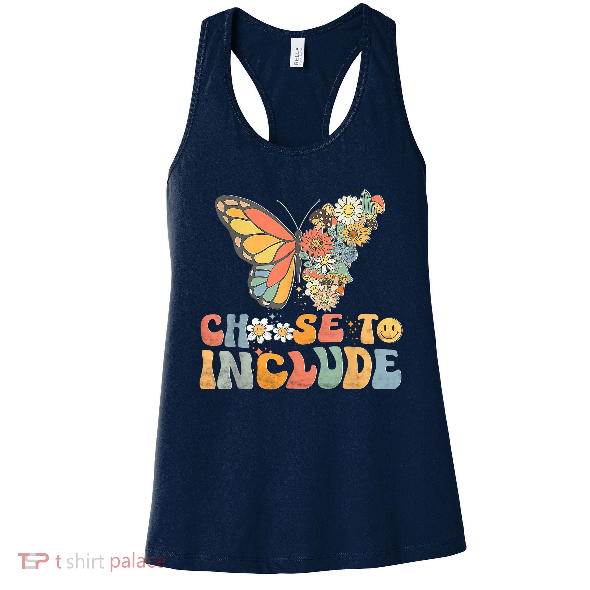 Choose To Include Special Education Teacher Floral Butterfly Women's Tank Top