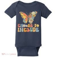 Choose To Include Special Education Teacher Floral Butterfly Baby Bodysuit thumb 0