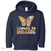 Choose To Include Special Education Teacher Floral Butterfly Toddler Hoodie thumb 0