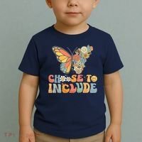 Choose To Include Special Education Teacher Floral Butterfly Toddler T-Shirt thumb 2