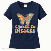 Choose To Include Special Education Teacher Floral Butterfly Women's T-Shirt thumb 0