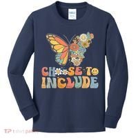 Choose To Include Special Education Teacher Floral Butterfly Kids Long Sleeve Shirt thumb 0