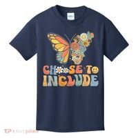 Choose To Include Special Education Teacher Floral Butterfly Kids T-Shirt thumb 0