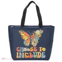 Choose To Include Special Education Teacher Floral Butterfly Tote Bag thumb 0