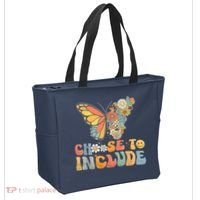 Choose To Include Special Education Teacher Floral Butterfly Tote Bag thumb 2