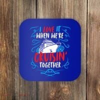 Cruisin Together I Cruise Ship Cruise Boat Cruise Cool Gift Coaster thumb 0