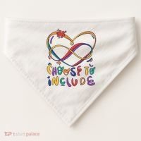 Choose To Include Autism Awareness USA-Made Doggie Bandana thumb 0