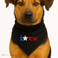 Cute Texas  I love Texas Real Proud Texan USA-Made Doggie Bandana thumb 1