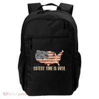 Cutesy Time Is Over American Flag Patriotic Conservative Backpack thumb 0