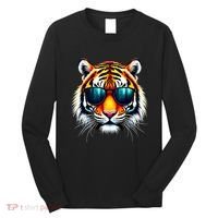Cool Tiger In Sunglasses Graphic Tigers Long Sleeve Shirt thumb 0