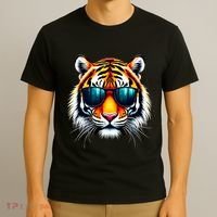 Cool Tiger In Sunglasses Graphic Tigers T-Shirt thumb 3