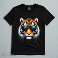 Cool Tiger In Sunglasses Graphic Tigers T-Shirt thumb 5