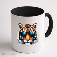 Cool Tiger In Sunglasses Graphic Tigers Coffee Mug thumb 1