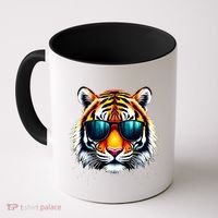 Cool Tiger In Sunglasses Graphic Tigers Coffee Mug thumb 0